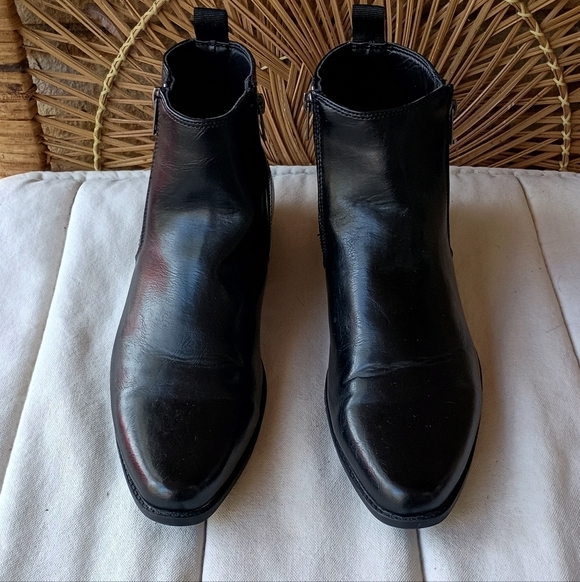  Black Leather Men\'s Ankle Boots_8